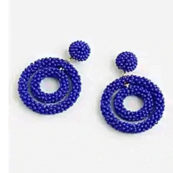J Crew Circle Beaded Earrings - Picture 1 of 3